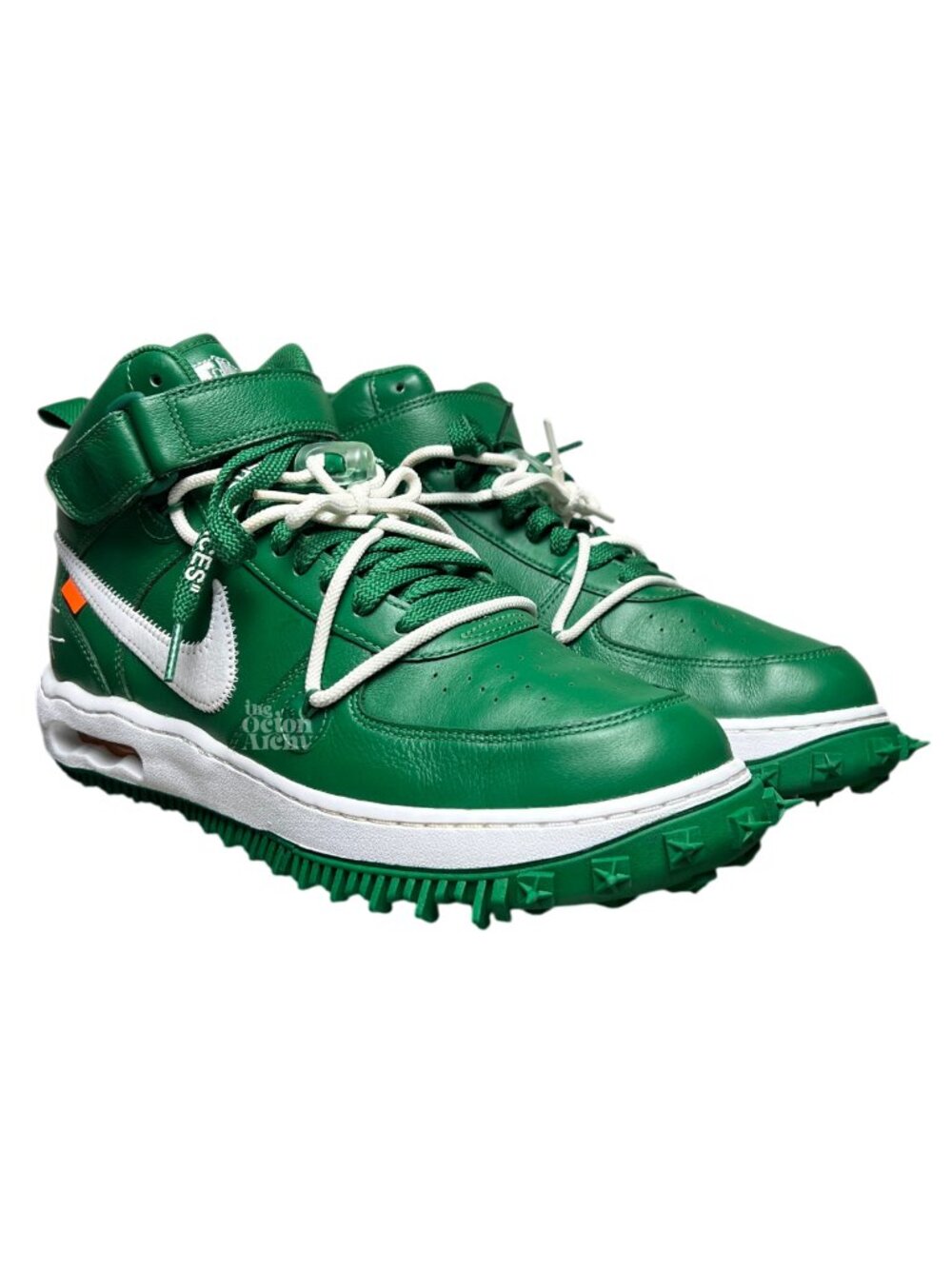 Size 10 Off-White x Nike Air Force 1 Mid SP Leather Pine Green DR0500-300 Used